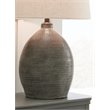 Bowery Hill Terracotta Gray Table Lamp Drum Shade 27.5
