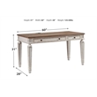 Bowery Hill Traditional Engineered Wood Computer Desk with USB Ports in White