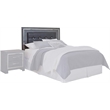 Bowery Hill Tufted Full Queen LED Panel Headboard in Gray