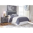 Bowery Hill Tufted Full Queen LED Panel Headboard in Gray