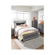 Bowery Hill Tufted Full Queen LED Panel Headboard in Gray