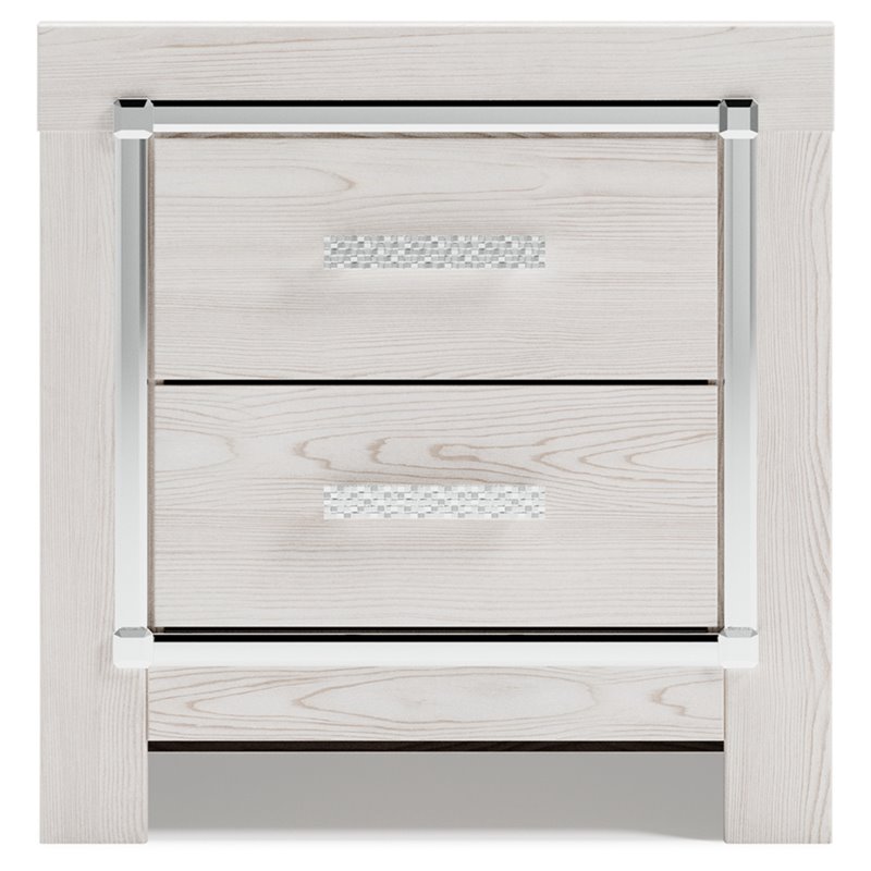 Bowery Hill Two Drawer Engineered Wood Night Stand in White