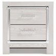 Bowery Hill Two Drawer Engineered Wood Night Stand in White
