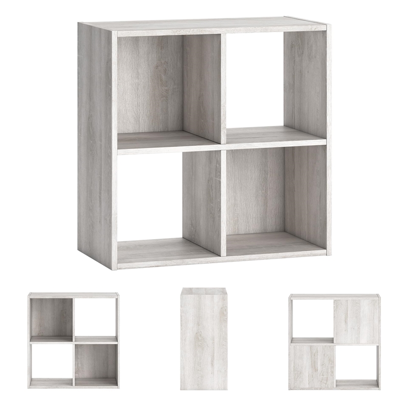 Bowery Hill Four CubeEngineered Wood  Organizer in Off White