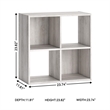 Bowery Hill Four CubeEngineered Wood  Organizer in Off White