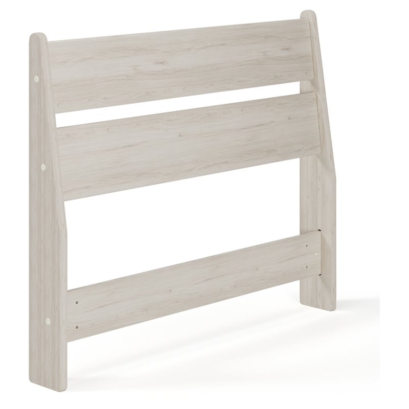 Bowery Hill Twin Panel Engineered Wood Headboard in White Wash
