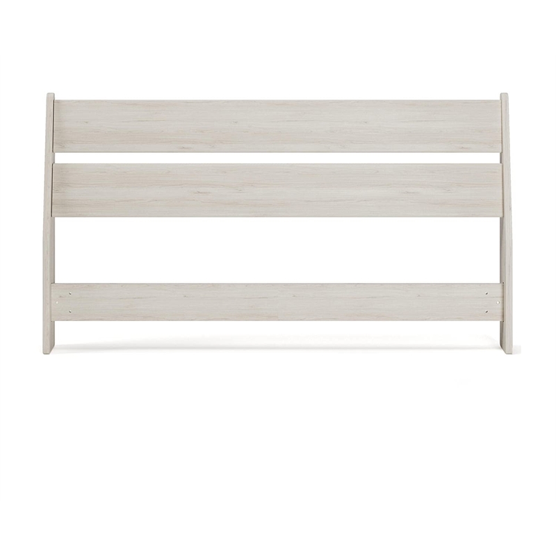Bowery Hill Contemporary Engineered Wood Queen Panel Headboard in White