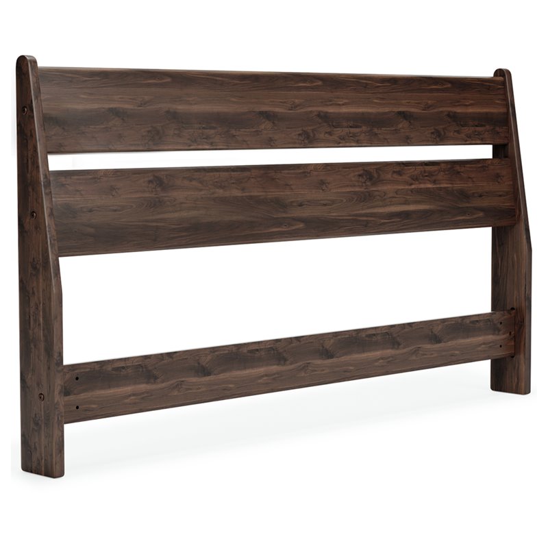 Bowery Hill Contemporary Engineered Wood Queen Panel Headboard in Brown