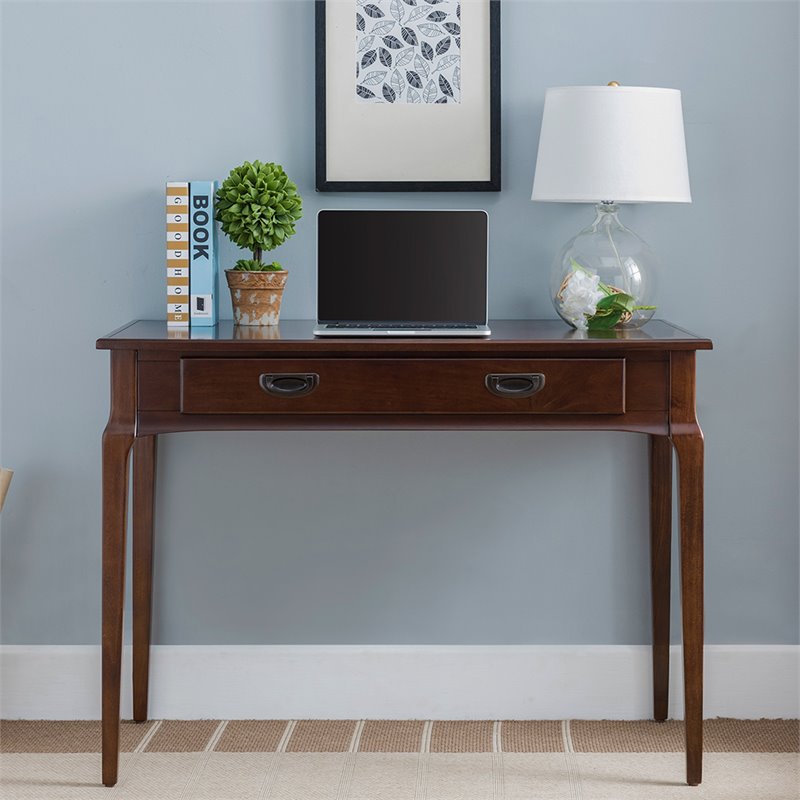 Bowery Hill Solid Wood Computer Desk in Heartwood Cherry
