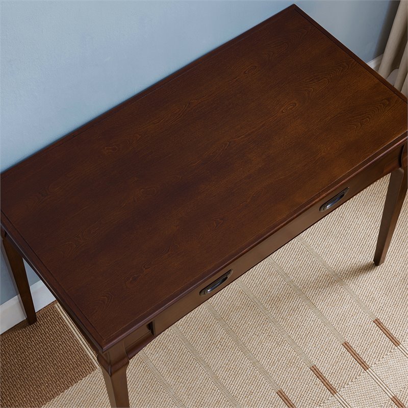 Bowery Hill Solid Wood Computer Desk in Heartwood Cherry