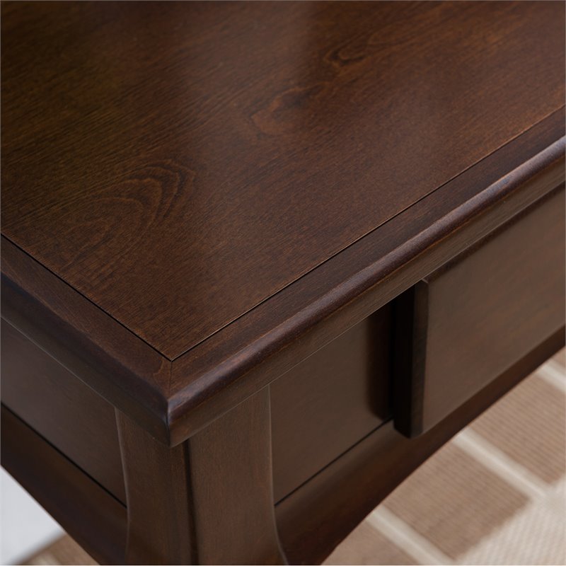 Bowery Hill Solid Wood Computer Desk in Heartwood Cherry