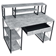 Bowery Hill Contemporary Wood Rectangular Table Top Desk in Black