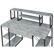 Bowery Hill Contemporary Wood Rectangular Table Top Desk in Black