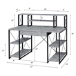 Bowery Hill Contemporary Wood Rectangular Table Top Desk in Black