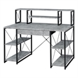 Bowery Hill Contemporary Wood Rectangular Table Top Desk in Black