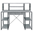 Bowery Hill Contemporary Wood Rectangular Table Top Desk in Black