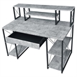 Bowery Hill Contemporary Wood Rectangular Table Top Desk in Black