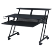Bowery Hill Contemporary Wood Music Recording Studio Desk in Black