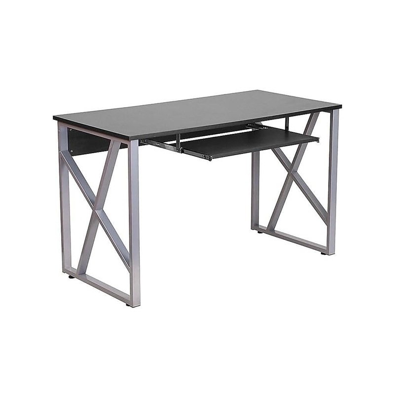 Bowery Hill Computer Desk in Black Laminate Finish