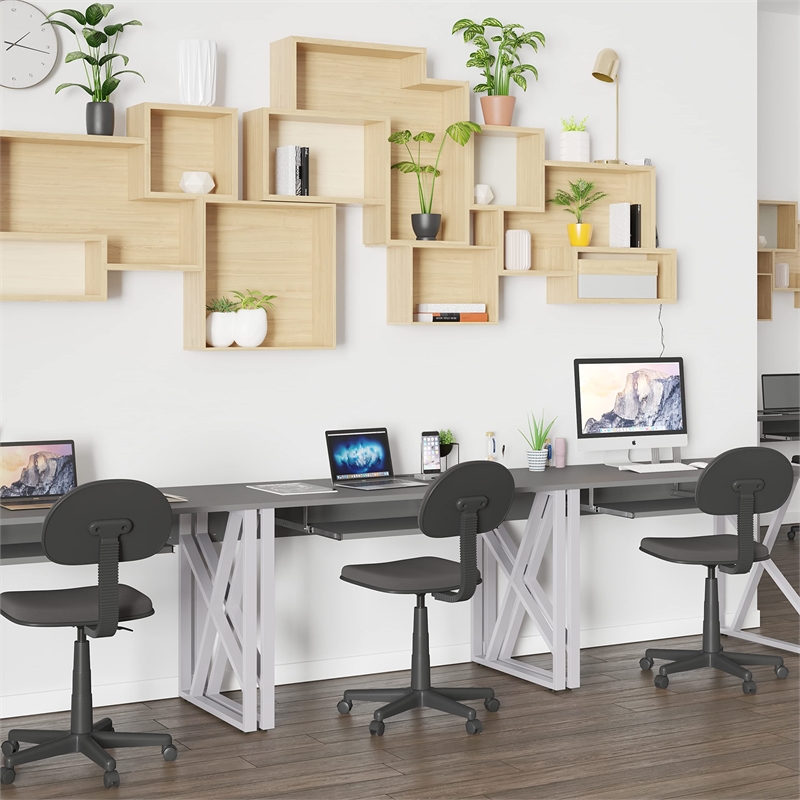 Bowery Hill Computer Desk in Black Laminate Finish