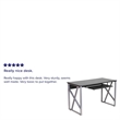 Bowery Hill Computer Desk in Black Laminate Finish