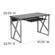 Bowery Hill Computer Desk in Black Laminate Finish