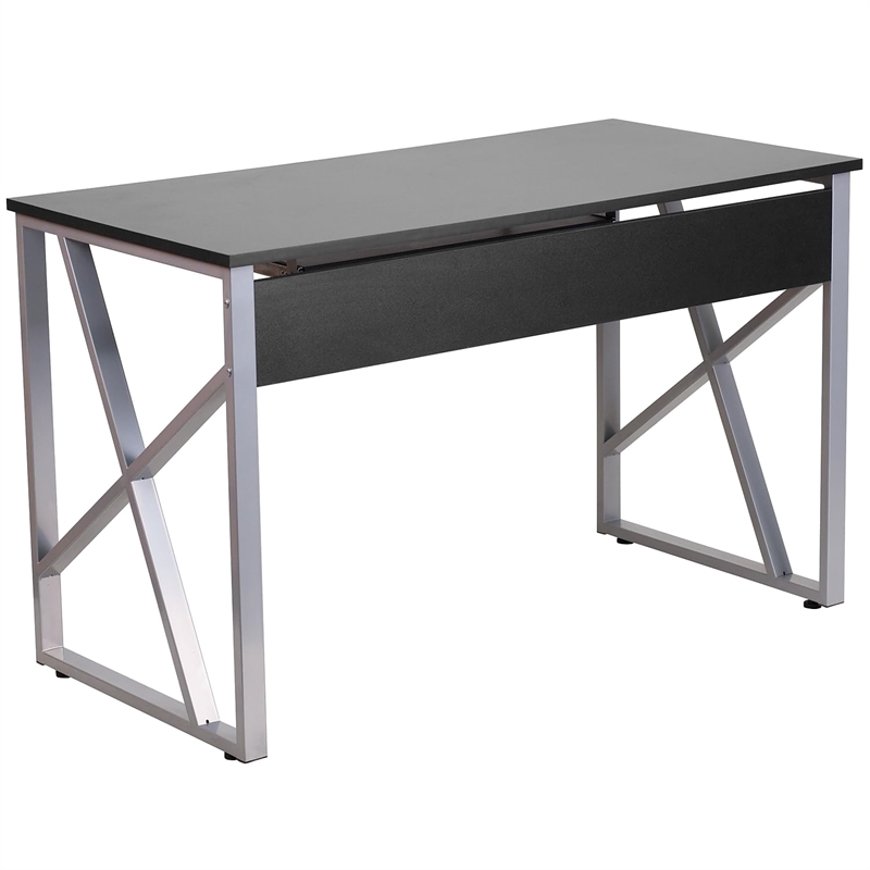 Bowery Hill Computer Desk in Black Laminate Finish