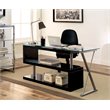 Bowery Hill Modern Swivel Metal Computer Desk in Black