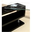 Bowery Hill Modern Swivel Metal Computer Desk in Black