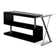 Bowery Hill Modern Swivel Metal Computer Desk in Black