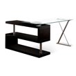 Bowery Hill Modern Swivel Metal Computer Desk in Black