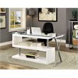 Bowery Hill Modern Metal Swivel Computer Desk in White
