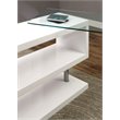 Bowery Hill Modern Metal Swivel Computer Desk in White