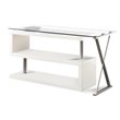 Bowery Hill Modern Metal Swivel Computer Desk in White