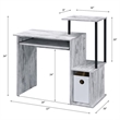 Bowery Hill Contemporary Wood Computer Desk in Antique White/Black