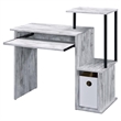 Bowery Hill Contemporary Wood Computer Desk in Antique White/Black