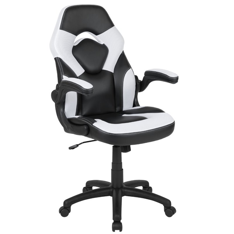 Bowery Hill 2 Piece Z-Frame Gaming Desk Set in Red and White