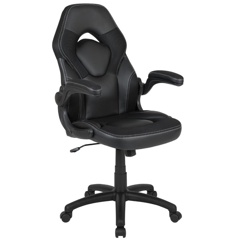 Bowery Hill 2 Piece Z-Frame Gaming Desk Set in Red and Black