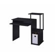 Bowery Hill Rectangular Table Top Computer Desk in Black Finish