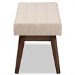 Bowery Hill Button Tufted Bedroom Bench in Beige