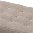 Bowery Hill Button Tufted Bedroom Bench in Light Gray