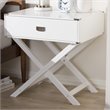 Bowery Hill 1 Drawer Nightstand Table in White