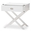 Bowery Hill 1 Drawer Nightstand Table in White