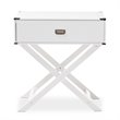 Bowery Hill 1 Drawer Nightstand Table in White