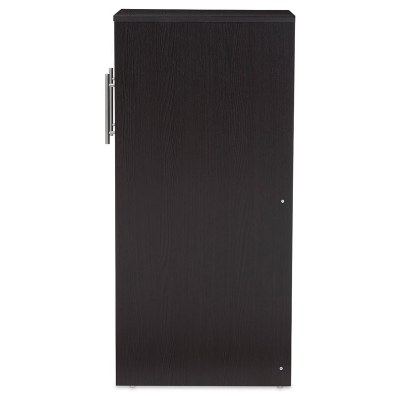 Bowery Hill 2 Pull Out Door Media Storage Cabinet in Brown