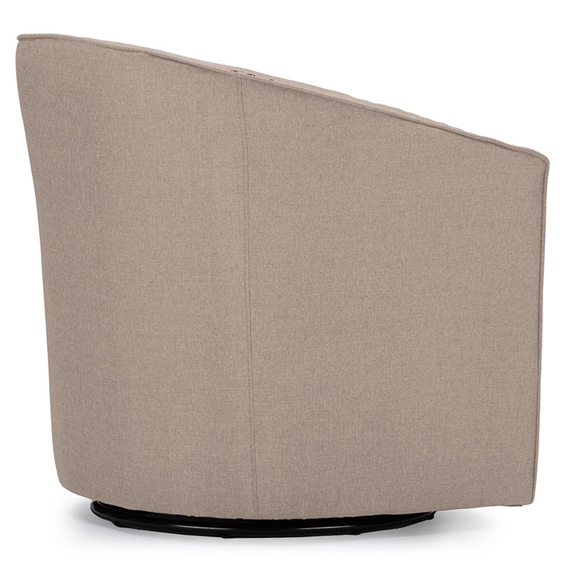 Bowery Hill Swivel Accent Chair in Beige