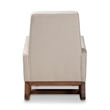 Bowery Hill Modern Fabric Upholstered Rocker and Ottoman in Beige