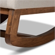 Bowery Hill Modern Fabric Upholstered Rocker and Ottoman in Beige