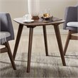 Bowery Hill Mid-Century Wood Solid End Table in Dark Walnut Brown