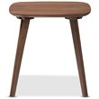 Bowery Hill Mid-Century Wood Solid End Table in Dark Walnut Brown